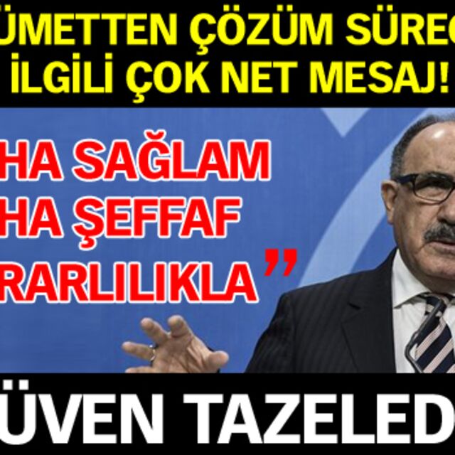 Beşir Atalay: Süreç sağlam zeminde, şeffaf yürümeye devam edecek