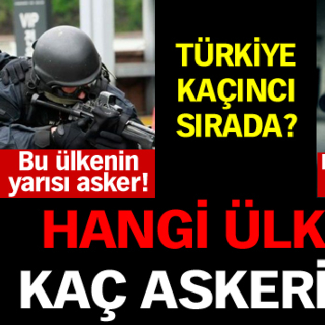 Hangi ülkenin kaç askeri var?
