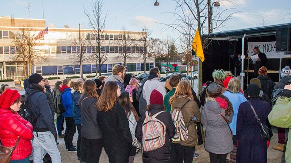 Kopenhag'da "Ferguson" protestosu