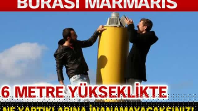 Deniz fenerine tırmanıp özçekim yaptılar