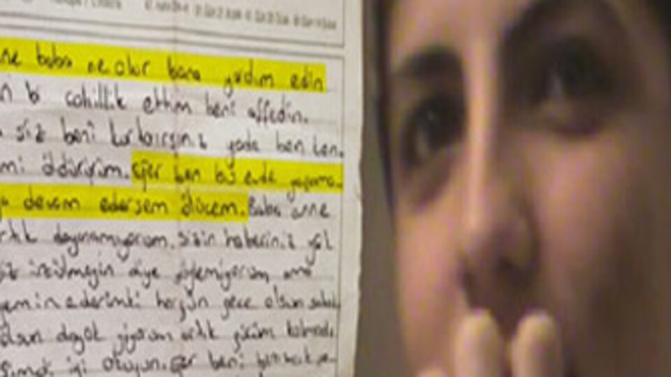 Katledilen kadının son mektubu!