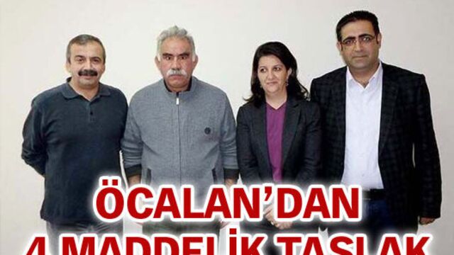 Öcalan'dan 4 maddelik taslak