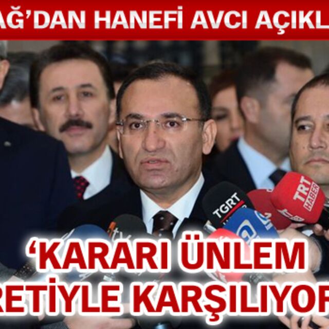 Bozdağ'dan Hanefi Avcı açıklaması