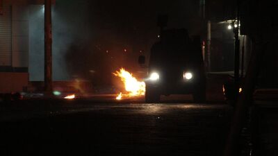 TOMA'nın içinde gaz bombası patladı