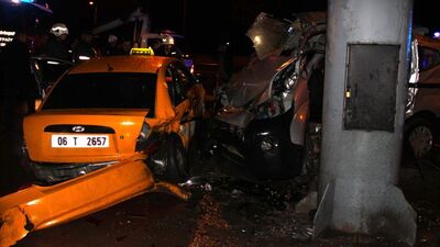Ankara'da trafik kazası: 1 ölü, 7 yaralı