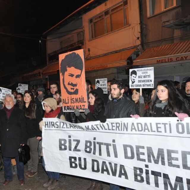 Ali İsmail Korkmaz darp edildiği sokakta anıldı