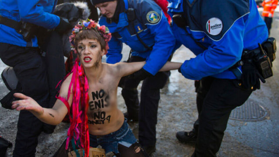 Davos'ta FEMEN protestosu