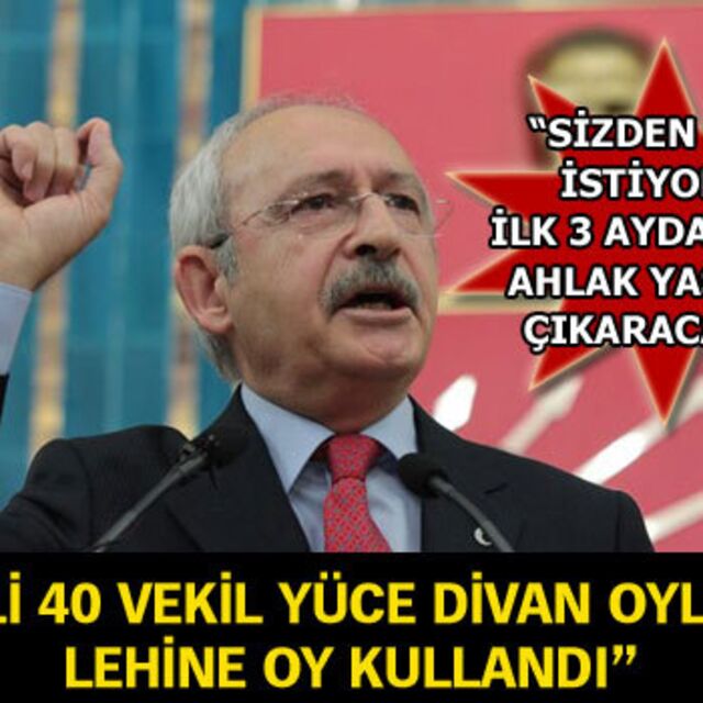 "AKP'li 40 vekil yüce divan lehine oy kullandı"