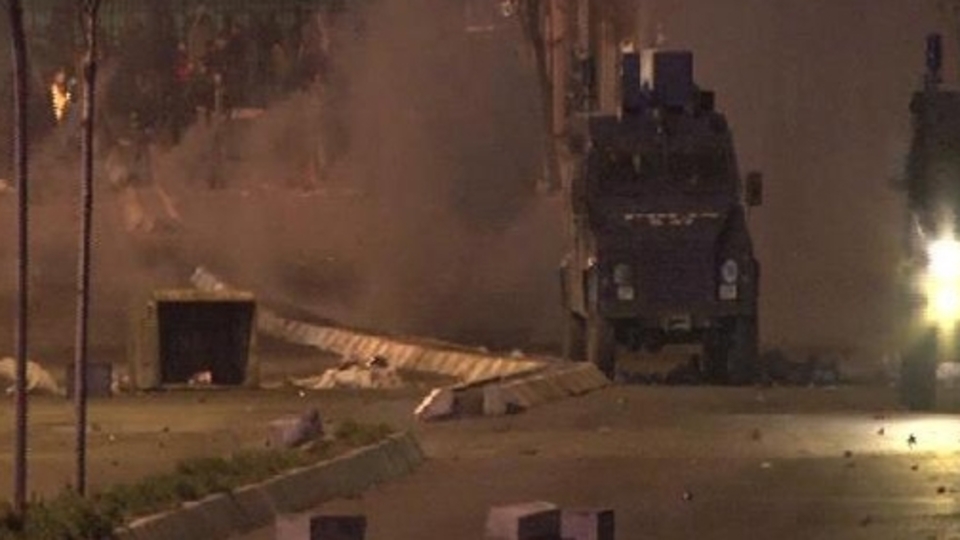 Dolapdere'de polis müdahalesi