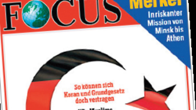 Focus'tan ay yıldızlı Alman bayraklı kapak