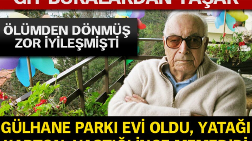 Gülhane Parkı evi oldu, yatağı karton, yastığı İnce Memed'di