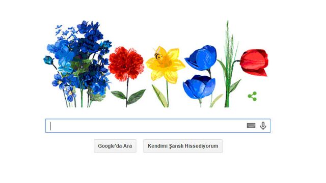 Google'dan ilkbahar ekinoksu için doodle!