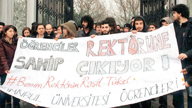 İÜ'de Tükel eylemi