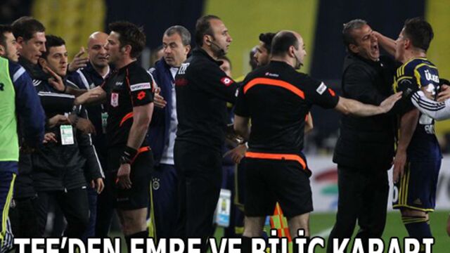 TFF'nin Emre ve Bilic kararı