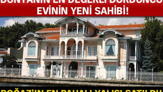Boğaz'ın en pahalı yalısı satıldı!