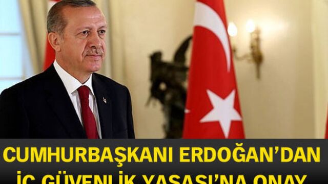 İç Güvenlik Paketi'ne Saray'dan onay