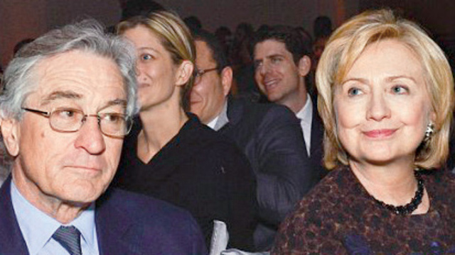 De Niro'dan Hillary Clinton'a açık destek