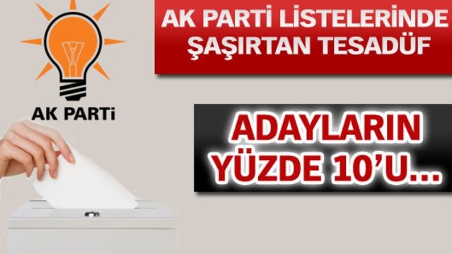AK Parti listelerinde şaşırtan tesadüf