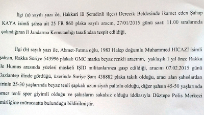 Araçların plakaları...