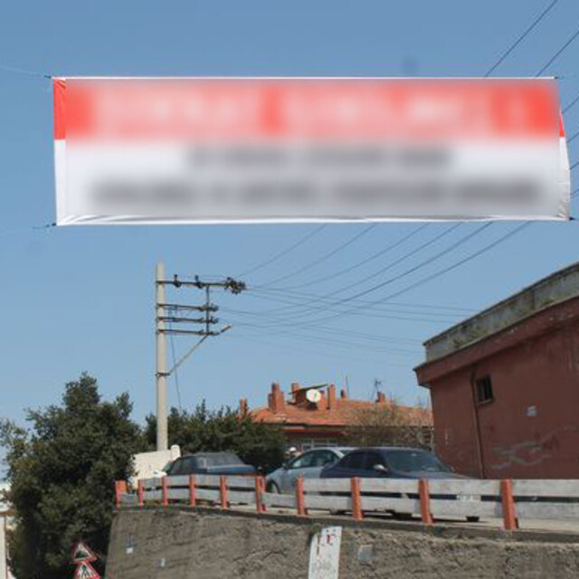 Mahalleli karar aldı, bu pankartı astı