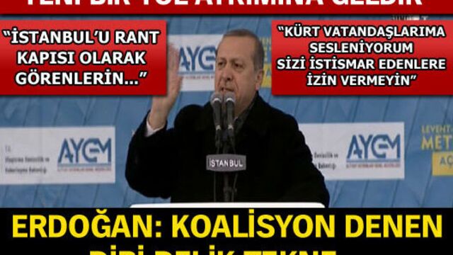 "Koalisyon denen dibi delik tekneye..."