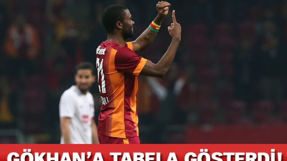 Gökhan'a tabela gösterdi