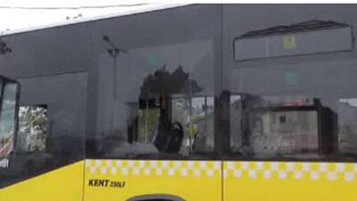 İETT otobüsüne taşlı saldırı