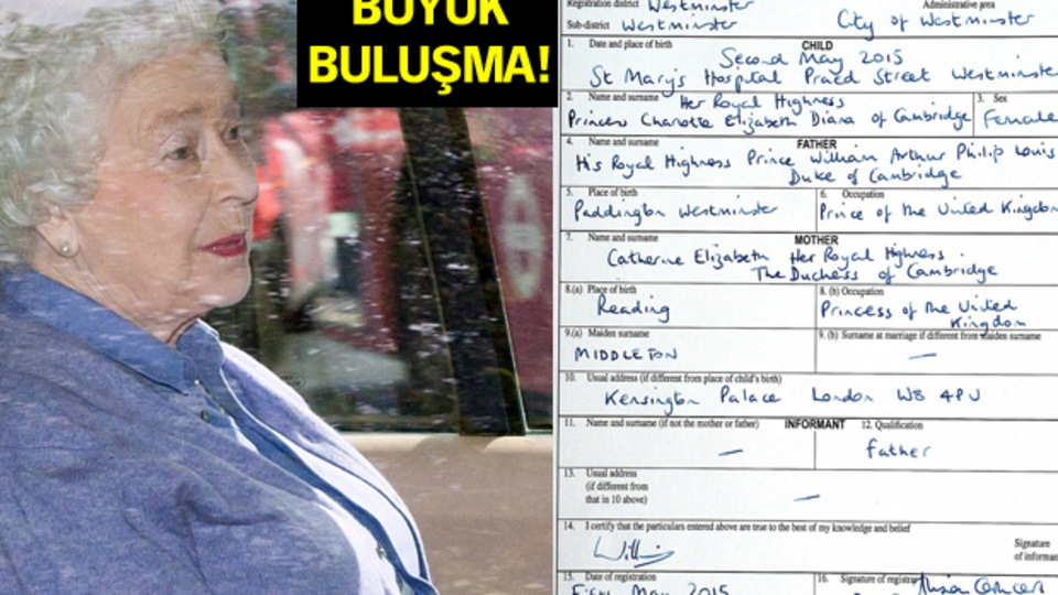 Bir prensesin doğum belgesi!