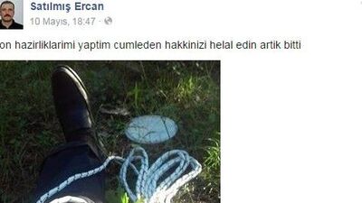 Facebook'a bu mesajı atıp kendini astı
