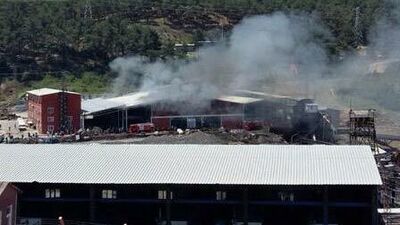 Soma'da korkutan yangın