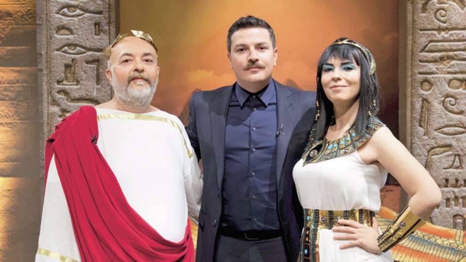 Kleopatra ve Sezar Turgut'a poz verdi