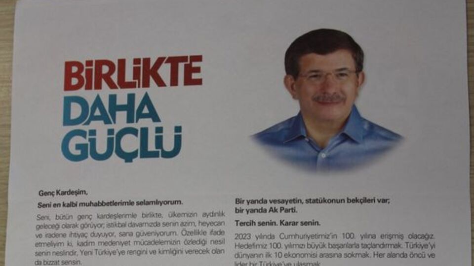 Davutoğlu'ndan gençlere mektup