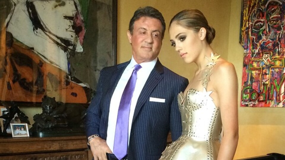 Stallone'dan kızına destek
