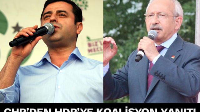 CHP'den HDP'ye koalisyon yanıtı