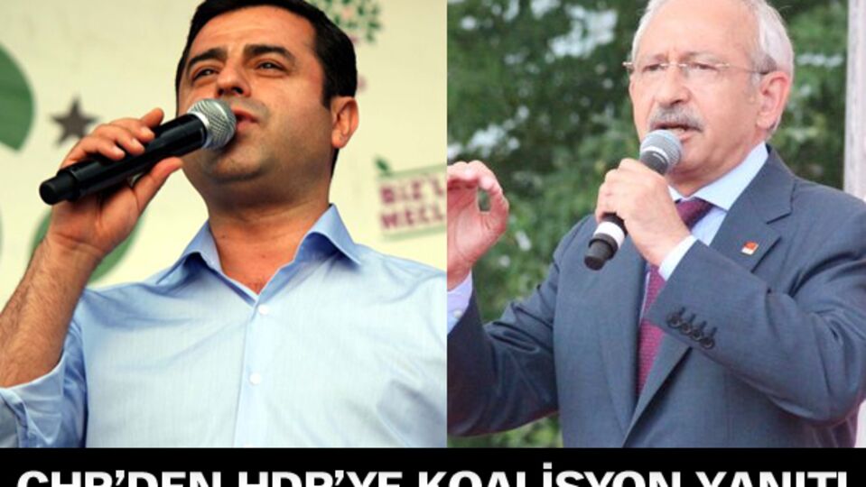 CHP'den HDP'ye koalisyon yanıtı