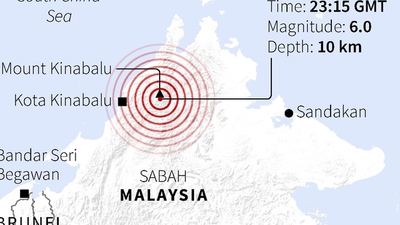 Malezya'da 6 büyüklüğünde deprem