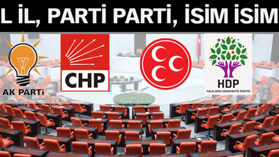 İşte milletvekillerinin tam listesi!