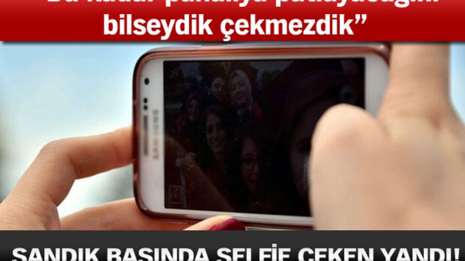 Sandık başında selfie çeken yandı!