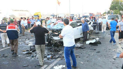 Tekirdağ'da zincirleme kaza