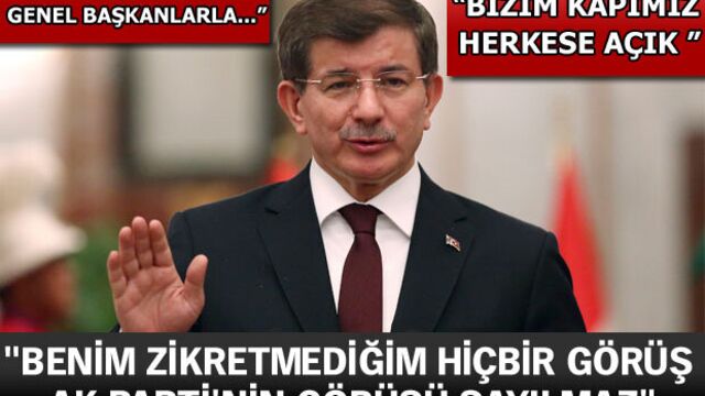 "Benim zikretmediğim hiçbir görüş..."