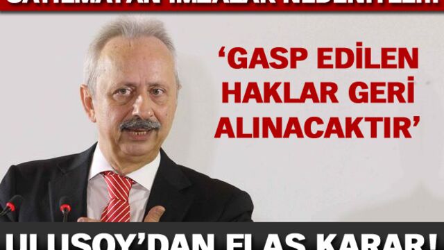 Haluk Ulusoy'dan flaş karar