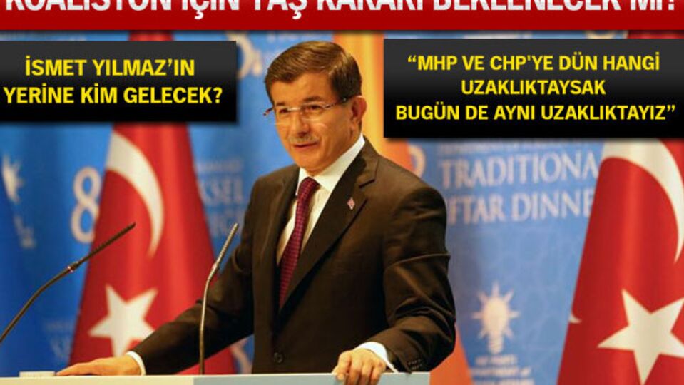 Davutoğlu'ndan koalisyon açıklaması