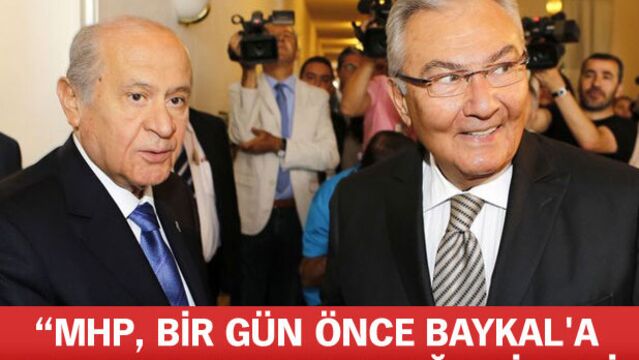 'MHP, bir gün önce Baykal'a zımnen destek olacağını iletti'