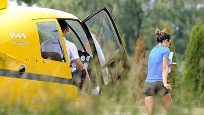 Ekmek almaya helikopterle gitti