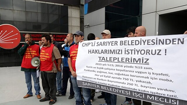 CHP önünde eylem
