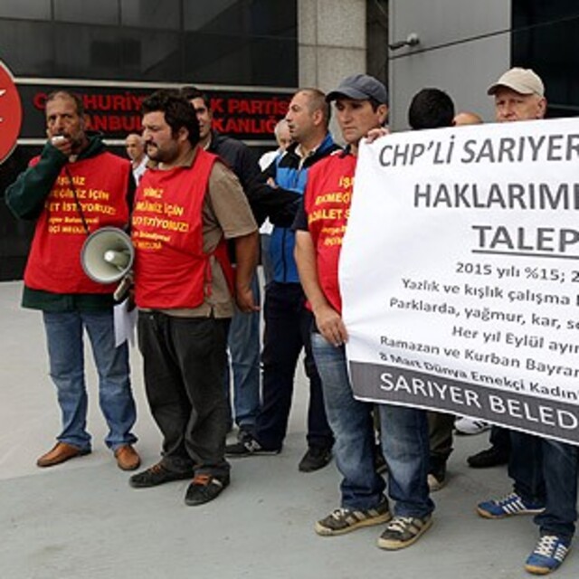 CHP önünde eylem