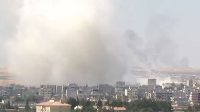 Kobani'de eşzamanlı patlama!