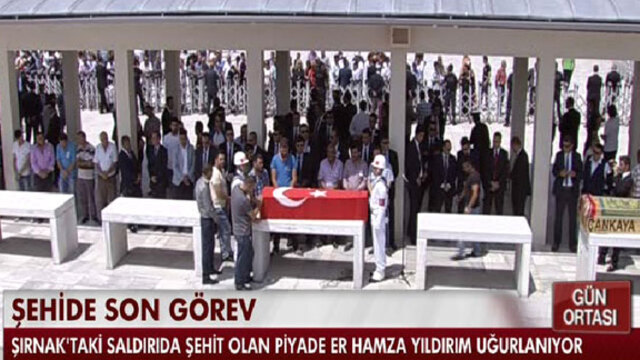Şehit Er Hamza Yıldırım'a son görev