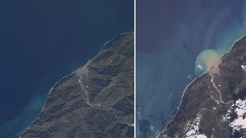 Artvin'deki selin etkileri uyduyla görüntülendi