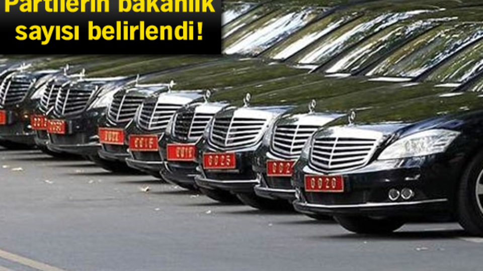 Hangi partiye kaç bakanlık düşüyor?